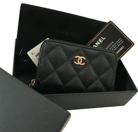 chanel boy zip coin purse price|Chanel zip card holder.